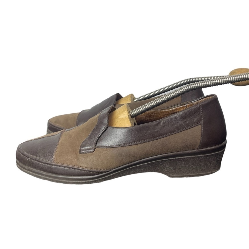 Rohde Brown/Tan Patch Leather  slip on/Loafer shoe size 6.5